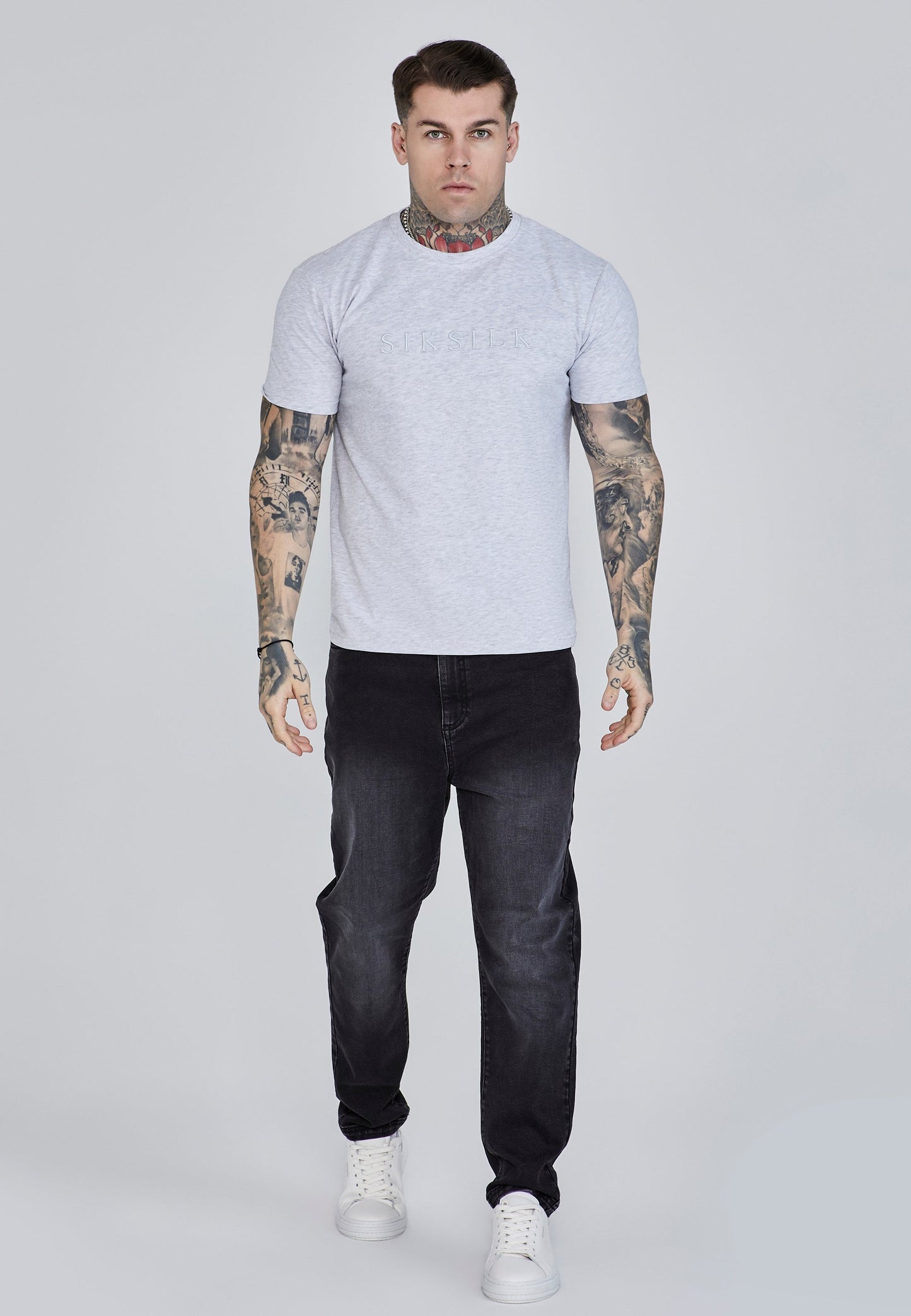 Grey Marl Logo T-Shirt